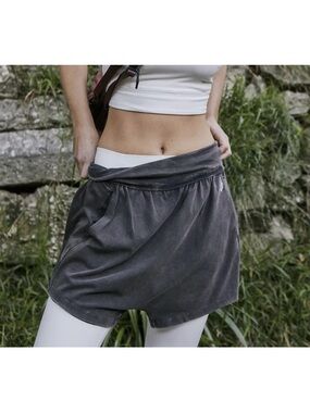 Free People Black/Brown Harem Shorts, Size XS, EUC